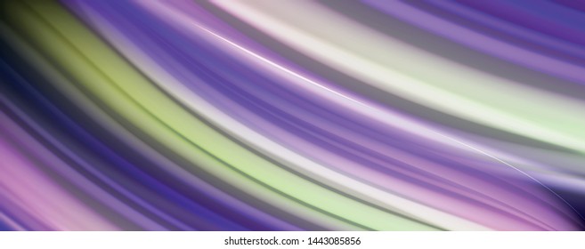 Fluid liquid color wave lines, glowing colorful light effect, abstract composition template. Geometric technology abstract pattern. Movement and motion concept