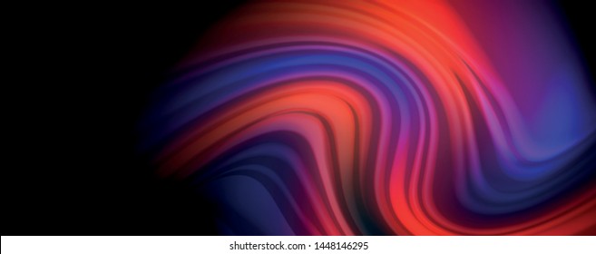Líneas de onda de color líquido fluido, efecto luminoso colorido brillante, plantilla de composición abstracta. Patrón abstracto de tecnología geométrica. Concepto de movimiento y movimiento