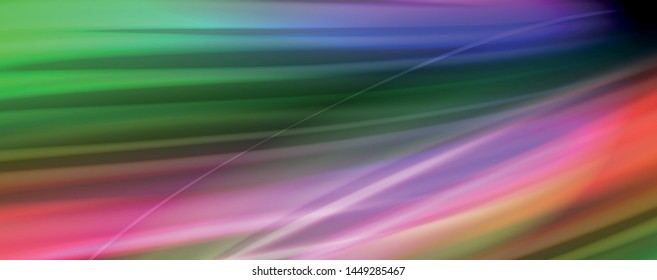 Fluid liquid color wave lines, glowing colorful light effect, abstract composition template. Geometric technology abstract pattern. Movement and motion concept