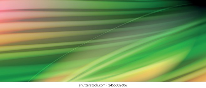 Fluid liquid color wave lines, glowing colorful light effect, abstract composition template. Geometric technology abstract pattern. Movement and motion concept