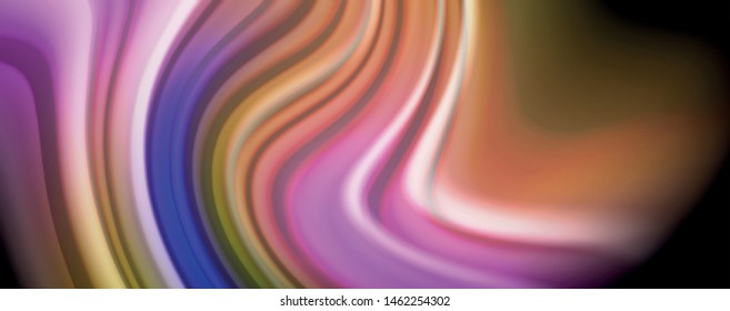 Fluid liquid color wave lines, glowing colorful light effect, abstract composition template. Geometric technology abstract pattern. Movement and motion concept
