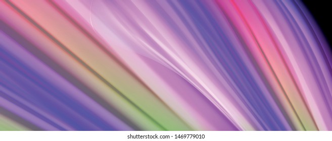 Fluid liquid color wave lines, glowing colorful light effect, abstract composition template. Geometric technology abstract pattern. Movement and motion concept