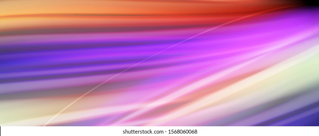 Fluid liquid color wave lines, glowing colorful light effect, abstract composition template. Geometric technology abstract pattern. Movement and motion concept