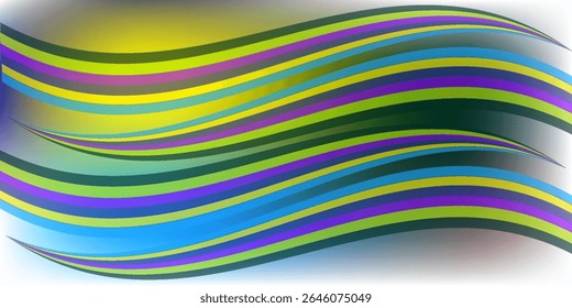 Fluid liquid color wave lines, glowing colorful light effect, abstract composition template. Geometric technology abstract pattern. Movement and motion concept
