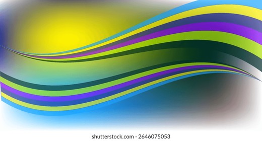 Fluid liquid color wave lines, glowing colorful light effect, abstract composition template. Geometric technology abstract pattern. Movement and motion concept