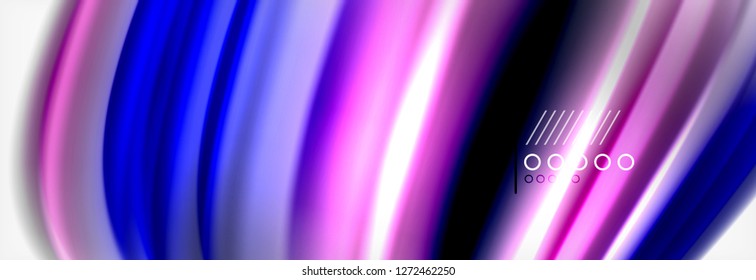 Abstrakter Hintergrund flüssiger Flüssigkeiten, bunter geometrischer Hintergrund - Zusammensetzung der flüssigen Formen, Vektorgrafik