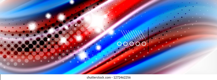 Fluid liquid colors abstract background, colorful geometric background - fluid shapes composition vector