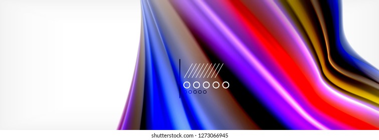 Colores líquidos fluidos fondo abstracto, fondo geométrico colorido - composición de fluidos vectores