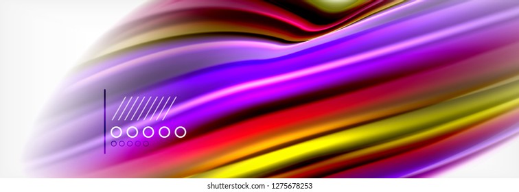 Abstrakter Hintergrund flüssiger Flüssigkeiten, bunter geometrischer Hintergrund - Zusammensetzung der flüssigen Formen, Vektorgrafik
