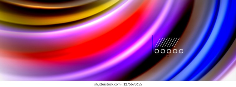 Fluid liquid colors abstract background, colorful geometric background - fluid shapes composition vector