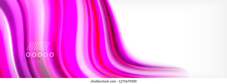 Colores líquidos fluidos fondo abstracto, fondo geométrico colorido - composición de fluidos vectores