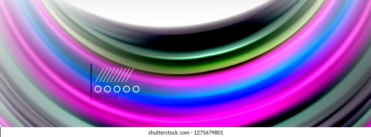 Fluid liquid colors abstract background, colorful geometric background - fluid shapes composition vector