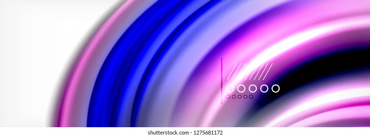 Fluid liquid colors abstract background, colorful geometric background - fluid shapes composition vector