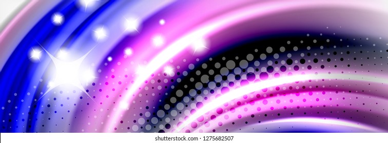 Fluid liquid colors abstract background, colorful geometric background - fluid shapes composition vector