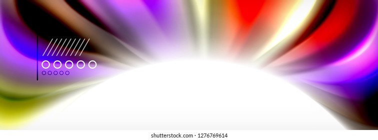 Fluid liquid colors abstract background, colorful geometric background - fluid shapes composition vector