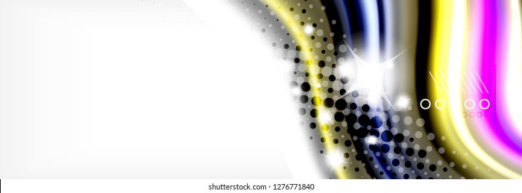 Fluid liquid colors abstract background, colorful geometric background - fluid shapes composition vector