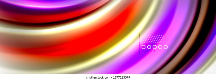 Fluid liquid colors abstract background, colorful geometric background - fluid shapes composition vector