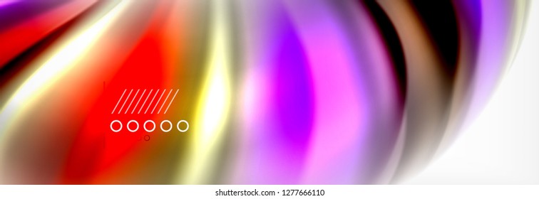 Fluid liquid colors abstract background, colorful geometric background - fluid shapes composition vector
