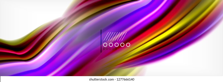 Abstrakter Hintergrund flüssiger Flüssigkeiten, bunter geometrischer Hintergrund - Zusammensetzung der flüssigen Formen, Vektorgrafik