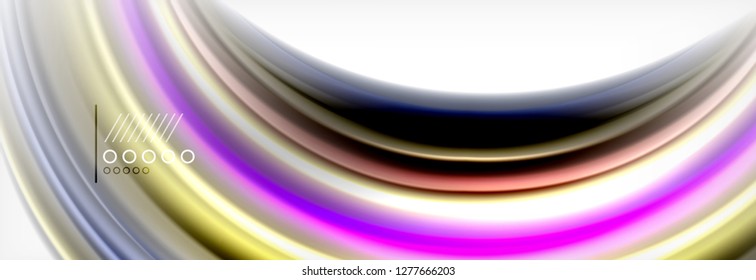 Fluid liquid colors abstract background, colorful geometric background - fluid shapes composition vector