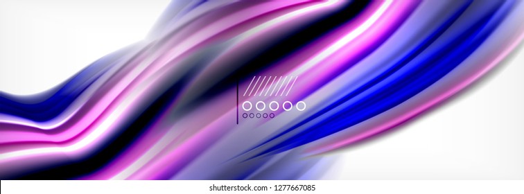 Fluid liquid colors abstract background, colorful geometric background - fluid shapes composition vector