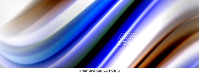 Fluid liquid colors abstract background, colorful geometric background - fluid shapes composition vector