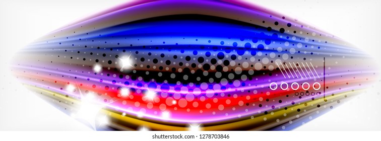 Colores líquidos fluidos fondo abstracto, fondo geométrico colorido - composición de fluidos vectores