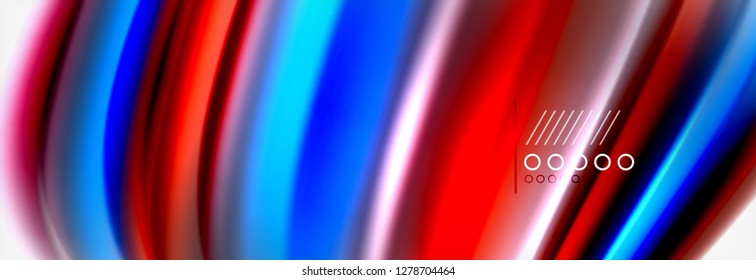 Fluid liquid colors abstract background, colorful geometric background - fluid shapes composition vector