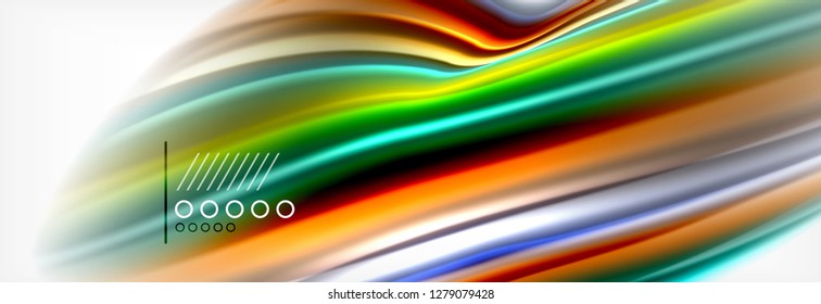 Fluid liquid colors abstract background, colorful geometric background - fluid shapes composition vector