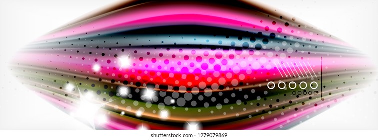 Fluid liquid colors abstract background, colorful geometric background - fluid shapes composition vector