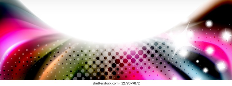 Fluid liquid colors abstract background, colorful geometric background - fluid shapes composition vector