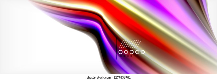 Fundo abstrato de cores líquidas fluidas, fundo geométrico colorido - vetor de composição de formas fluidas