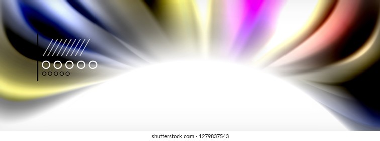 Colores líquidos fluidos fondo abstracto, fondo geométrico colorido - composición de fluidos vectores