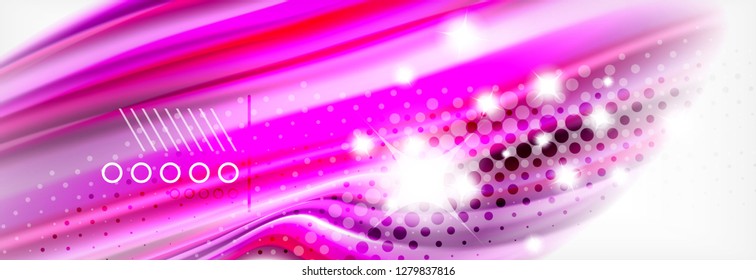 Colores líquidos fluidos fondo abstracto, fondo geométrico colorido - composición de fluidos vectores