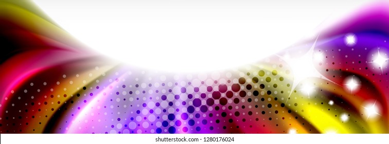 Fluid liquid colors abstract background, colorful geometric background - fluid shapes composition vector