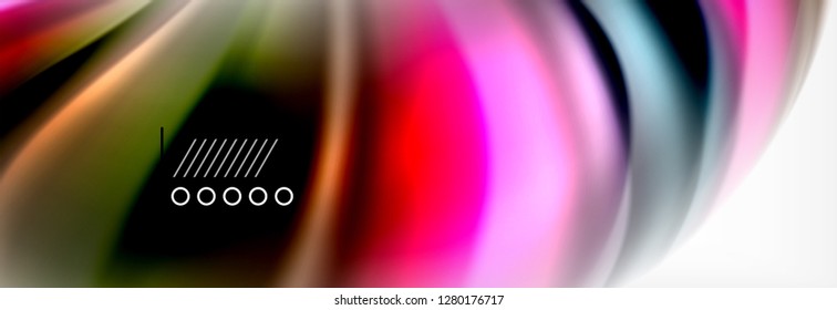 Fluid liquid colors abstract background, colorful geometric background - fluid shapes composition vector