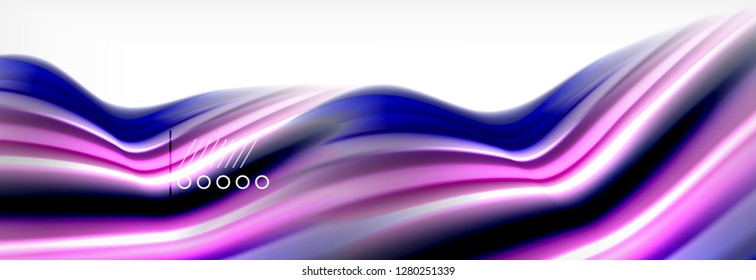 Colores líquidos fluidos fondo abstracto, fondo geométrico colorido - composición de fluidos vectores