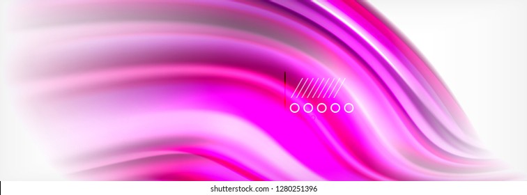 Abstrakter Hintergrund flüssiger Flüssigkeiten, bunter geometrischer Hintergrund - Zusammensetzung der flüssigen Formen, Vektorgrafik