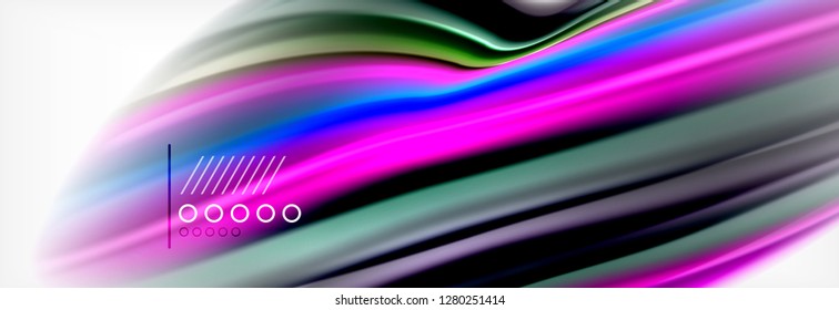 Fluid liquid colors abstract background, colorful geometric background - fluid shapes composition vector