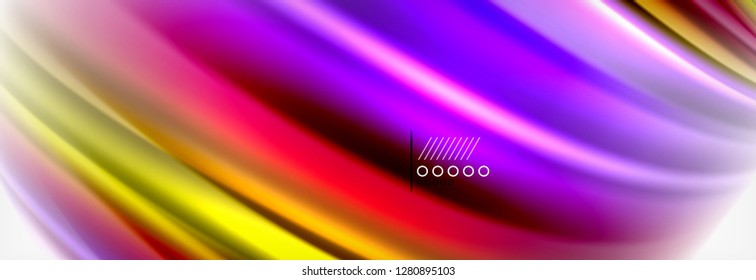 Fluid liquid colors abstract background, colorful geometric background - fluid shapes composition vector