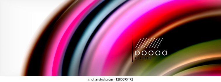 Fluid liquid colors abstract background, colorful geometric background - fluid shapes composition vector