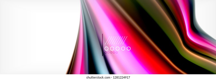 Abstrakter Hintergrund flüssiger Flüssigkeiten, bunter geometrischer Hintergrund - Zusammensetzung der flüssigen Formen, Vektorgrafik