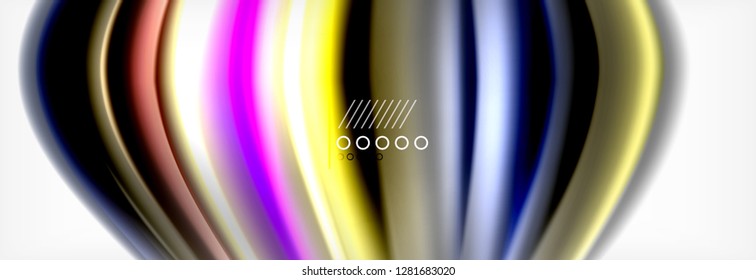 Colores líquidos fluidos fondo abstracto, fondo geométrico colorido - composición de fluidos vectores