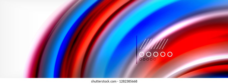 Fluid liquid colors abstract background, colorful geometric background - fluid shapes composition vector
