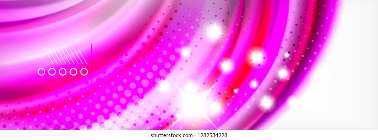 Fluid liquid colors abstract background, colorful geometric background - fluid shapes composition vector