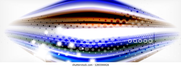 Fluid liquid colors abstract background, colorful geometric background - fluid shapes composition vector