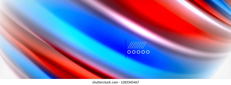 Fluid liquid colors abstract background, colorful geometric background - fluid shapes composition vector