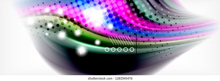 Colores líquidos fluidos fondo abstracto, fondo geométrico colorido - composición de fluidos vectores