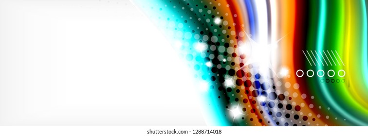 Fluid liquid colors abstract background, colorful geometric background - fluid shapes composition vector