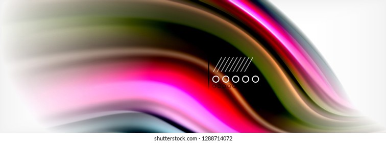 Fluid liquid colors abstract background, colorful geometric background - fluid shapes composition vector
